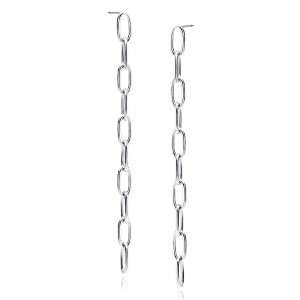 Cercei argint lungi cu lant DiAmanti Z1869ER-DIA (Argint 925‰ 1,8 g.)